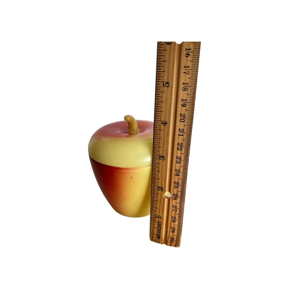 Hazel Atlas Apple Jam Jelly Jar 1940s 50s Vintage Milk Glass Kitchen Canister